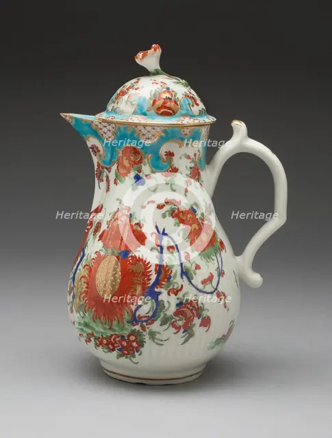 Coffee Pot, Worcester, c. 1775. Creator: Royal Worcester.