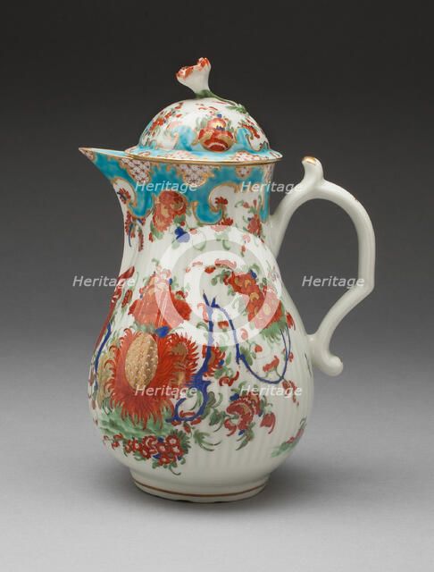 Coffee Pot, Worcester, c. 1775. Creator: Royal Worcester.