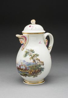 Coffee Pot, Ansbach, c. 1770. Creator: Ansbach Pottery and Porcelain Factory