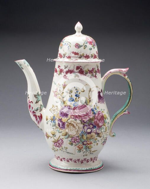 Coffee Pot, Bow, c. 1755. Creator: Bow Porcelain Factory.