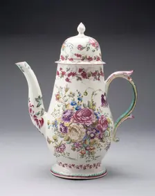 Coffee Pot, Bow, c. 1755. Creator: Bow Porcelain Factory