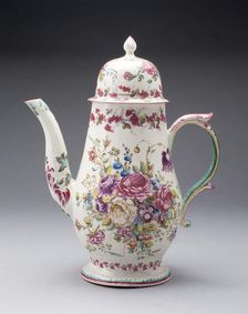 Coffee Pot, Bow, c. 1755. Creator: Bow Porcelain Factory
