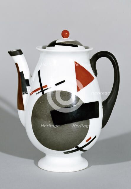 Coffee pot, c. 1925. Creator: Nikolay Suetin.