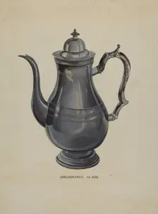 Coffee Pot, c. 1936. Creator: Roberta Elvis
