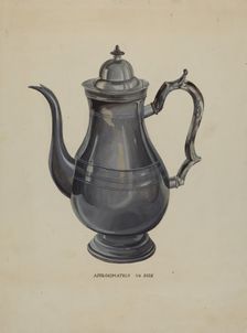 Coffee Pot, c. 1936. Creator: Roberta Elvis