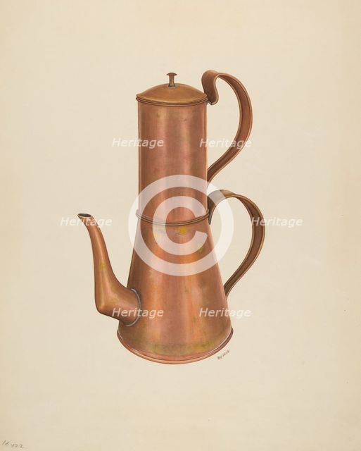 Coffee Pot, c. 1938. Creator: Ray Price.