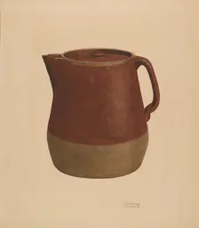 Coffee Pot, c. 1938. Creator: Richard Barnett