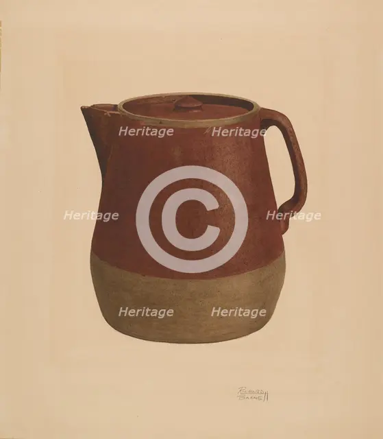 Coffee Pot, c. 1938. Creator: Richard Barnett.
