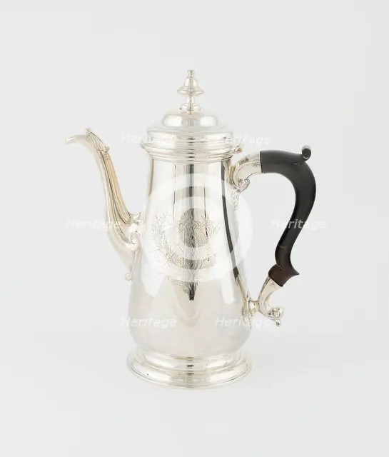 Coffee Pot, London, 1750/51. Creator: Fuller White.