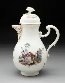 Coffee Pot, Meissen, c. 1760. Creator: Meissen Porcelain