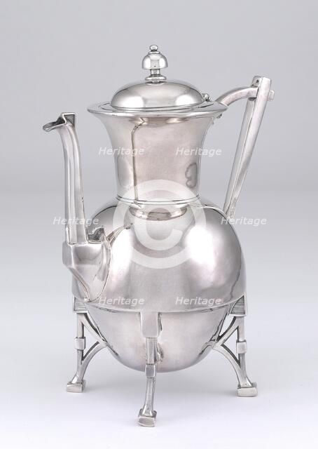 Coffee pot or teapot, 1870/73. Creator: Webster Manufacturing Company.