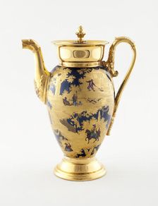 Coffee Pot, Paris, c. 1820. Creator: Denuelle Porcelain Manufactory
