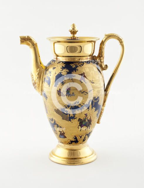 Coffee Pot, Paris, c. 1820. Creator: Denuelle Porcelain Manufactory.