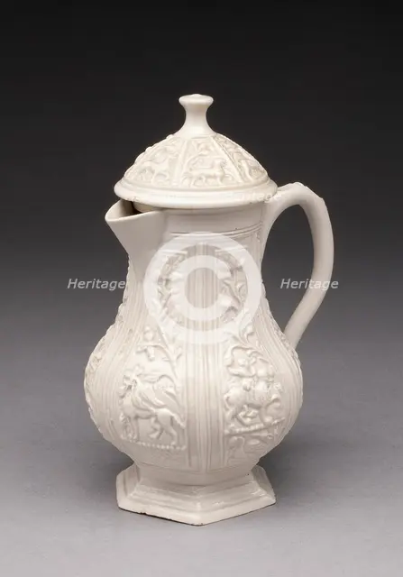 Coffee Pot, Staffordshire, c. 1750. Creator: Staffordshire Potteries.