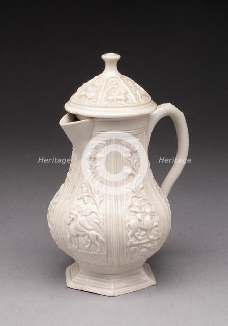 Coffee Pot, Staffordshire, c. 1750. Creator: Staffordshire Potteries.