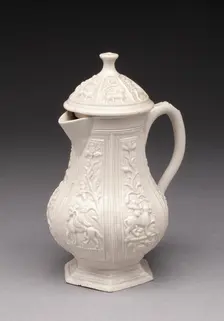 Coffee Pot, Staffordshire, c. 1750. Creator: Staffordshire Potteries