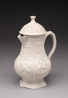 Coffee Pot, Staffordshire, c. 1750. Creator: Staffordshire Potteries