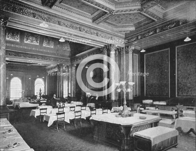 Coffee room of the Carlton Club, London, c1900 (1901). Artist: Unknown.
