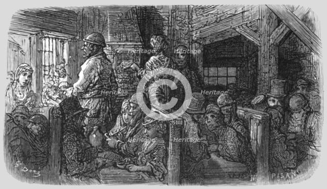 'Coffee Shop - Petticoat Lane', 1872.  Creator: Gustave Doré.