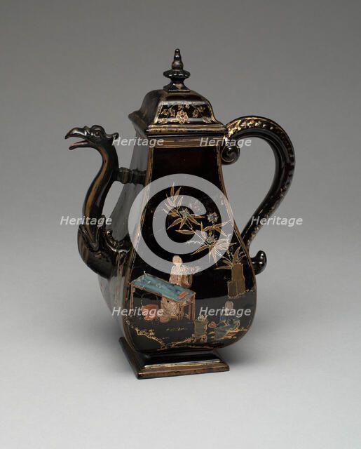Coffeepot, Meissen, c. 1715. Creator: Meissen Porcelain.