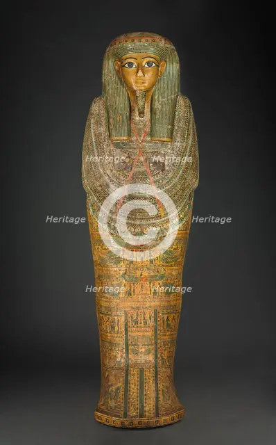 Coffin of Bakenmut (lid), c. 1000-900 BC. Creator: Unknown.