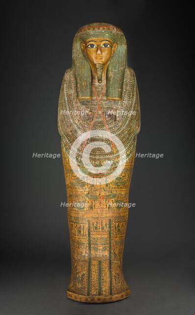 Coffin of Bakenmut (lid), c. 1000-900 BC. Creator: Unknown.