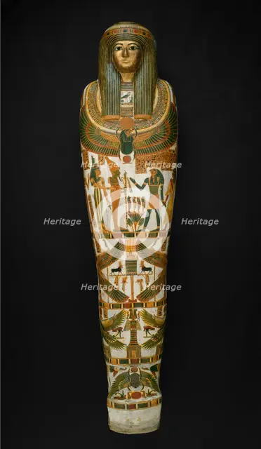 Coffin and Mummy of Paankhenamun, Thebes, Third Intermediate Period, Dynasty 22... Creator: Unknown.