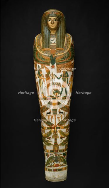 Coffin and Mummy of Paankhenamun, Thebes, Third Intermediate Period, Dynasty 22... Creator: Unknown.