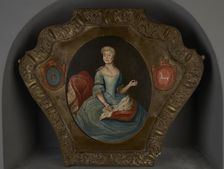 Coffin Portrait of a Lady of Krzywda and Boncza Coats of Arms, around the mid-18th century. Creator: Unknown
