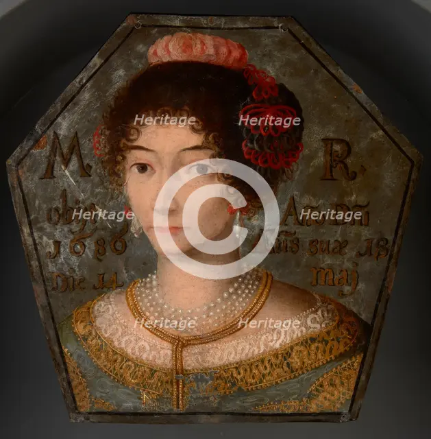 Coffin Portrait of a Young Woman, 1686. Creator: Unknown.