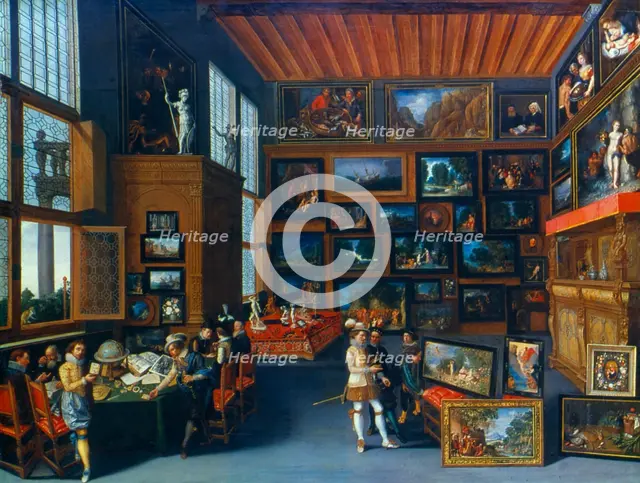 'Cognoscenti in a Room hung with Pictures', c1620. Artist: Anon