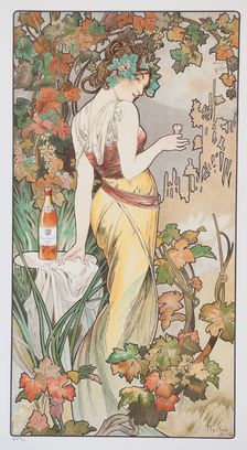 Cognac Bisquit, ca 1899. Creator: Mucha, Alfons Marie (1860-1939)