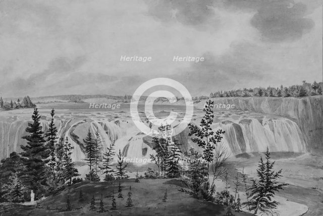 Cohoes Falls on Mohawk River, New York, . Creator: John Rubens Smith.