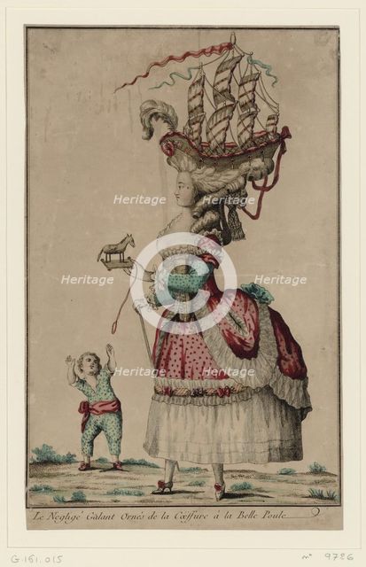 Coiffure à la Belle-Poule, 1778. Artist: Anonymous  