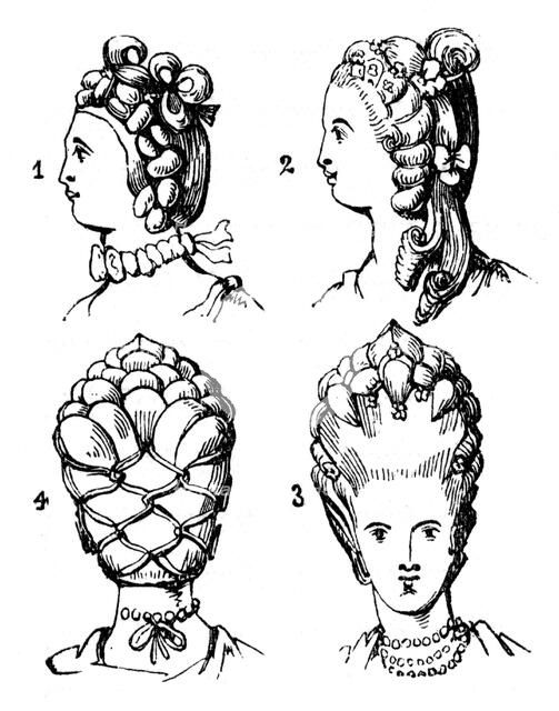 Coiffures, late 18th century, (1910). Artist: Unknown