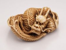 Coiled Dragon, 18th century. Creator: Tomotada