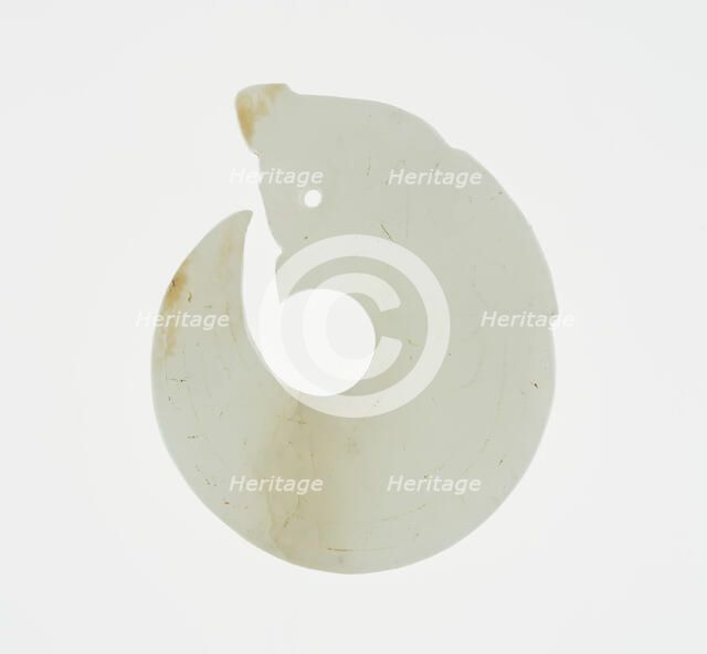 Coiled Dragon Pendant, Western Zhou period, 11th/10th century B.C. Creator: Unknown.