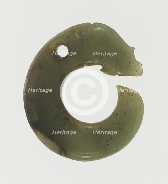 Coiled Dragon Pendant, Western Zhou period, 9th/8th century B.C. Creator: Unknown.