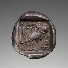 Coin (tetradrachm) of Athens, 475-465 BC. Creator: Unknown