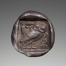 Coin (tetradrachm) of Athens, 475-465 BC. Creator: Unknown