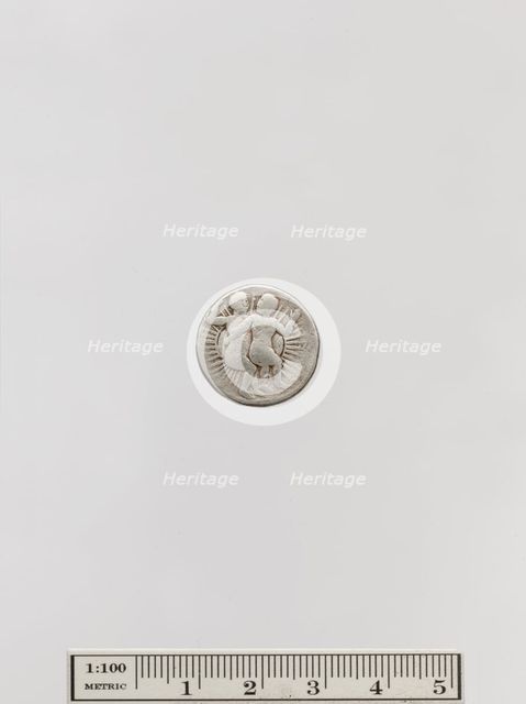 Coin with Gemini Zodiac Sign, India, dated A.H. 1027/ A.D. 1618. Creator: Unknown.