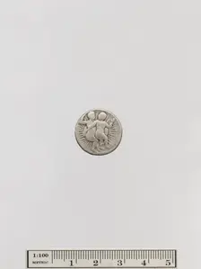 Coin with Gemini Zodiac Sign, India, dated A.H. 1027/ A.D. 1618. Creator: Unknown