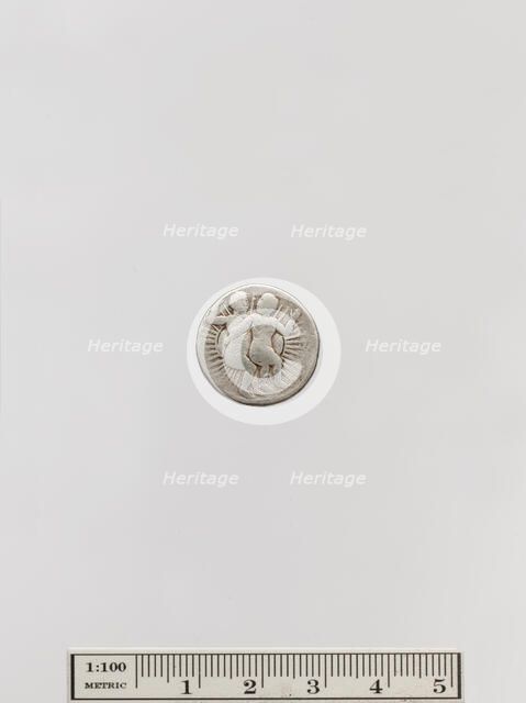 Coin with Gemini Zodiac Sign, India, dated A.H. 1027/ A.D. 1618. Creator: Unknown.