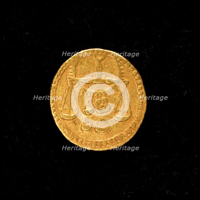 Coin with Sign of Libra, India, dated A.H. 1034/ A.D. 1625. Creator: Unknown.