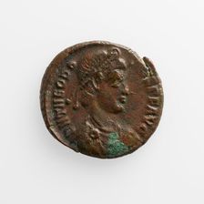 Coin with Theodosius I, A.D. 379-395. Creator: Unknown