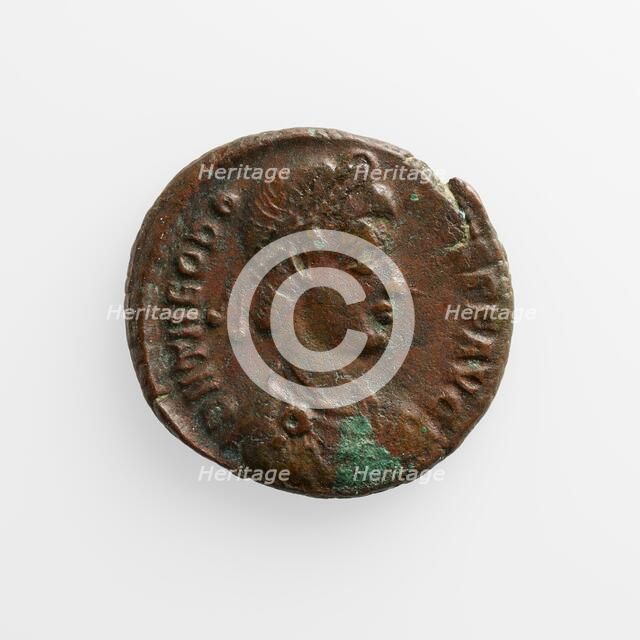 Coin with Theodosius I, A.D. 379-395. Creator: Unknown.