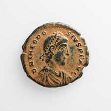 Coin with Theodosius I, A.D. 379-395. Creator: Unknown