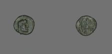 Coin Depicting a Bearded Head, about 300-67 BCE. Creator: Unknown