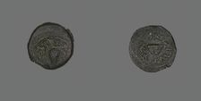 Coin Depicting a Bundle of Twigs, Hashmonean Dynasty (136-135 BCE), reign of Simon Macccabeus. Creator: Unknown