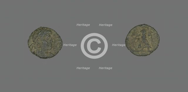 Coin Depicting a Bust, (301-400 ?). Creator: Unknown.